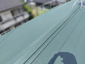 筑西市　T様邸　屋根カバー工事/モスグリーン