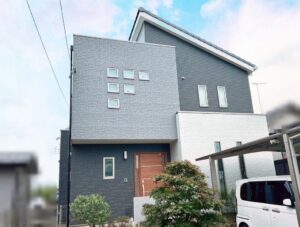結城市　U様邸　外壁塗装/ウィザードコッパー×ミネラルグレイ×ガルグレー