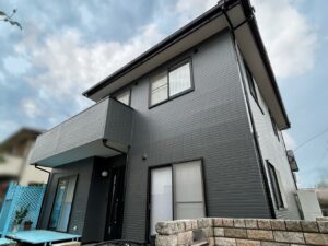 筑西市　O様邸　外壁塗装/スレートグレー